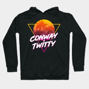 Conway Twitty - Proud Name Retro 80s Sunset Aesthetic Design Hoodie